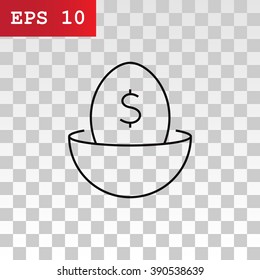 nest egg line art icon for apps and websites