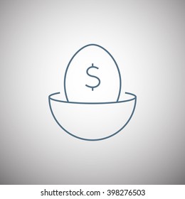 nest egg line art icon for apps and websites