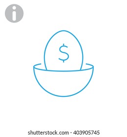 nest egg line art icon for apps and websites