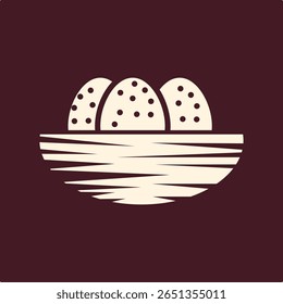 Nest egg trendy useful important vector Illustration design delightful colorful background.eps