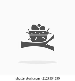 Nest glyph icon. Can be used for digital product, presentation, print design and more.
