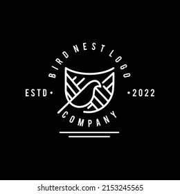 nest hipster vintage logo vector icon illustration	