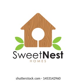 Nest Home Logo design. Modern Real Estate Logo design Inspiration 