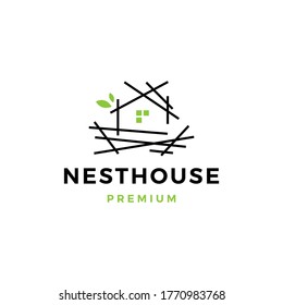 nest house logo vector icon illustration