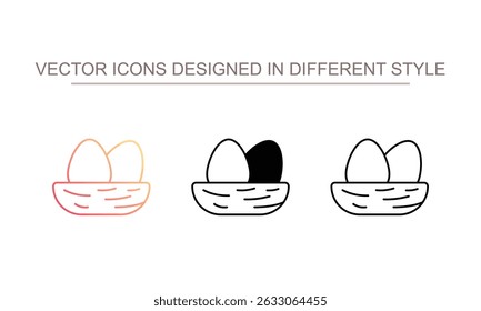 Nest icon design with white background stock illustration