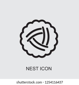 nest icon . Editable outline nest icon from agriculture. Trendy nest icon for web and mobile.