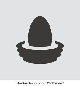 Nest icon isolated of flat style. Vector illustration.