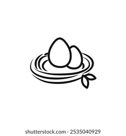 Nest icon Isolated flat vector in outline