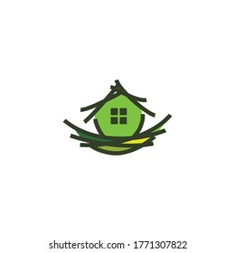 Nest Icon Real Estate Logo Vektor