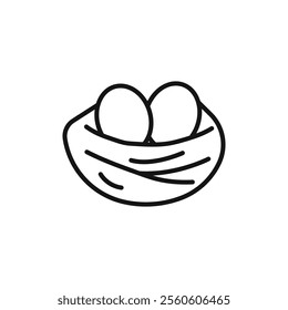 Nest icon vector line logo art