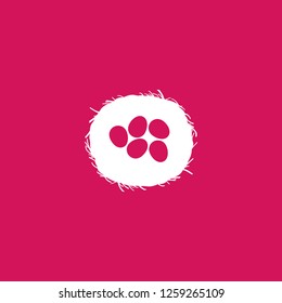 nest icon vector. nest sign on pink background. nest icon for web and app