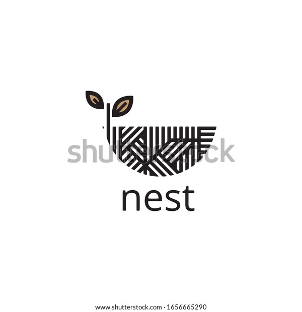 nest\
illustration logo design symbol vector\
template	