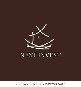 Nest logo design, Home vector template design	