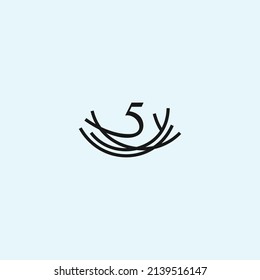 nest logo design icon vector illustration