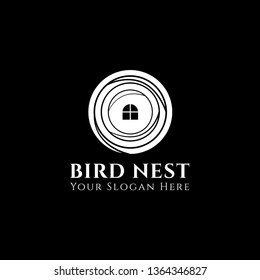 Nest Logo Design isolated on black background
