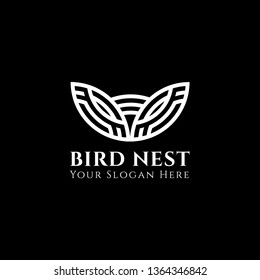 Nest Logo Design isolated on black background