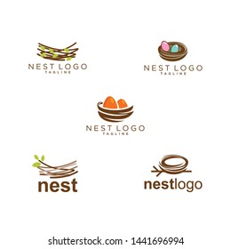 Nest Logo Design Vector for Icon and factory Logo