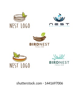 Nest Logo Design Vector for Icon and factory Logo