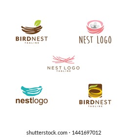 Nest Logo Design Vector for Icon and factory Logo