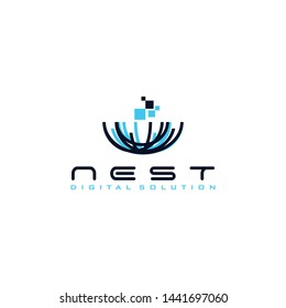Nest Logo Design Vector for Icon and factory Logo
