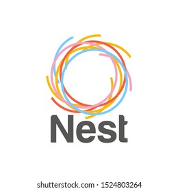 Nest Logo Design Vector for Icon and factory Logo