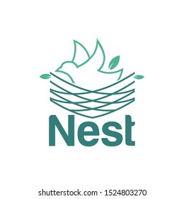 Nest Logo Design Vector for Icon and factory Logo