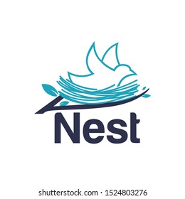 Nest Logo Design Vector for Icon and factory Logo