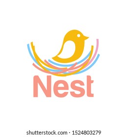 Nest Logo Design Vector for Icon and factory Logo