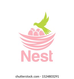 Nest Logo Design Vector for Icon and factory Logo