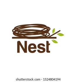 Nest Logo Design Vector for Icon and factory Logo