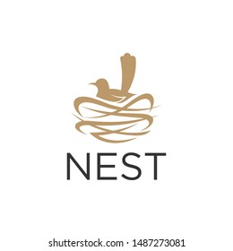 Nest logo design vector template