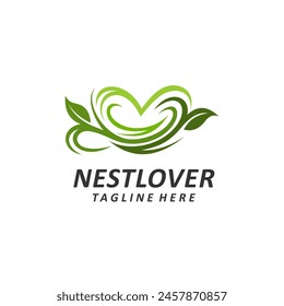 Logotipo de Nest con concepto de amor