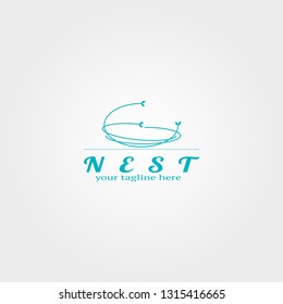 Nest logo template, vector logo 