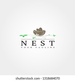 Nest logo template. Vector logo illustration element,