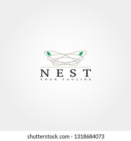 Nest logo template. Vector logo illustration element,