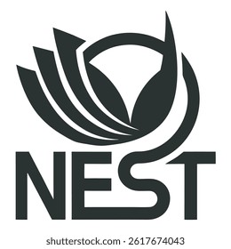 nest logo vector art illustration
