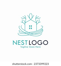 Nest Logo vector Concept Creative, Real estate Business Logo Symbol