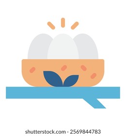 Nest nature spring icon illustration