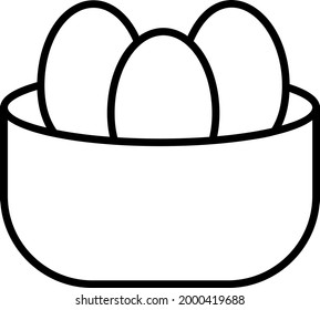  Diseño del icono del vector de contorno de nido
