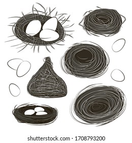 Nest set with eggs 