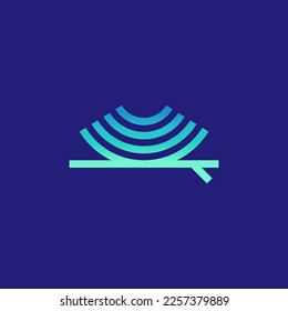  Nest Signal Wave Logo Design Vector