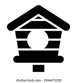 nest Silhouette, Black Glyph icon.