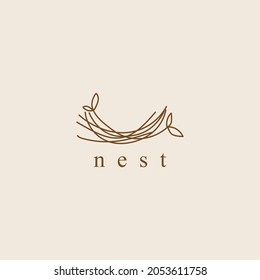 nest simple flat icon logo