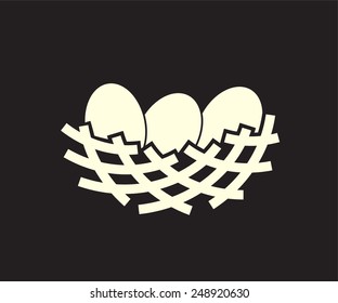 nest simple icon - safe place for your eggs