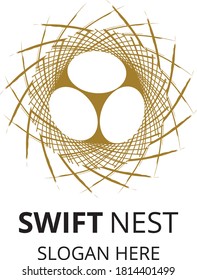 Nest, Logotipo de resumen de tres huevos