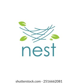 nest vector logo. logo inspiration