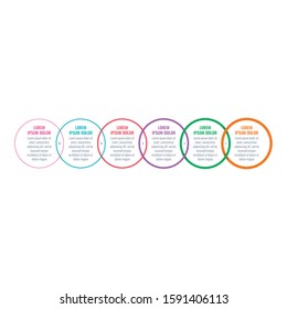 nested circles infographic template. eight step circles info template. web, presentation, sticker, internet, business infographic template