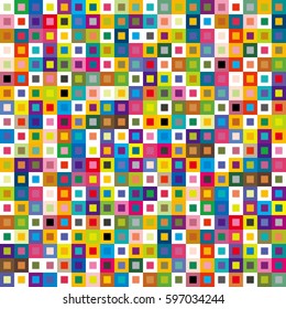 nested color square image,color tile - Geometric seamless pattern