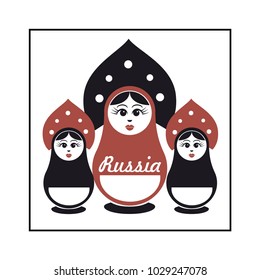 Nested doll. Russian National Doll. Symbol.