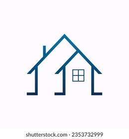 Nested lineal house logo, symbolizing shelter and residential concepts.